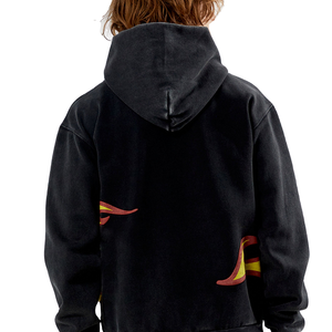 Sudadera con Capucha Personalizada con Gráfico de Llamas, Donde los Sueños se Vienen a la Realidad, Sudadera Estampada, Sudadera Holgada de Estilo Urbano, Fabricante de Sudaderas con Capucha - Product Image 3