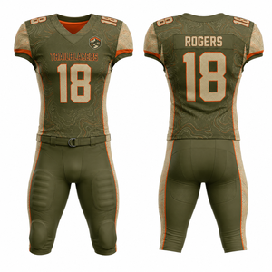 Uniforme de Fútbol Americano Personalizado al por Mayor, Corte Holgado, Corte Regular, Corte Atlético, Corte Profesional, Corte para Lineman, Sin Relleno - Product Image 5