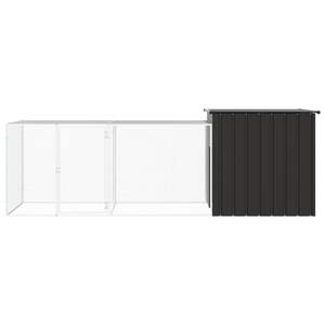 Grande cage à poulets réglable en acier galvanisé anthracite pour animaux de compagnie - Product Image 3