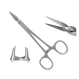 Pinzas Splinter de 5.5 Pulgadas con Punta Recta Dentada, Instrumento Quirúrgico de Acero Inoxidable Alemán, Pinzas de Precisión para Aplicación Médica - Product Image 1