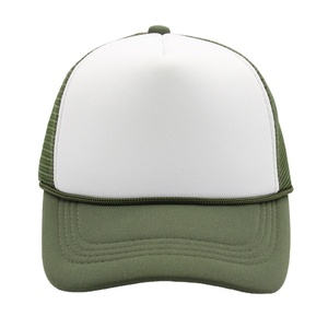 Plain Cheap 5 Panel Curved Brim Sponge 100% Polyester Mesh Trucker Cap - Product Image 1