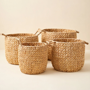 Sustainable Water Hyacinth <b>Basket</b> Wholesale Vietnam Handwoven Natural Seagrass Style <b>Storage</b> Box For Household Organization - Product Image 4