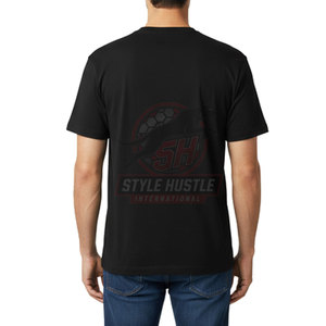 Camiseta de algodón 100% estilo urbano, último modelo, con bordado, color sólido, estampada, de corte holgado y ligera para hombre. - Product Image 4