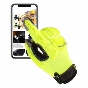 Gants de travail pour mécaniciens en cuir synthétique renforcé de haute qualité Amara, avec manchette en néoprène, protection flexible des mains, antidérapants, résistants à la chaleur - Product Image 4