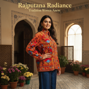 Blouson Bomber en Velours Brodé à Manches Longues, Col Montant, Motifs Floraux, Travail Artisanal, Doublure en Coton, Vêtement d'extérieur - Product Image 5