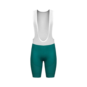 Conjunto de Pantalones Cortos de Ciclismo para Hombre, Diseño de Bloques de Color Blanco y Verde Azulado, Ropa Deportiva Transpirable - Product Image 1