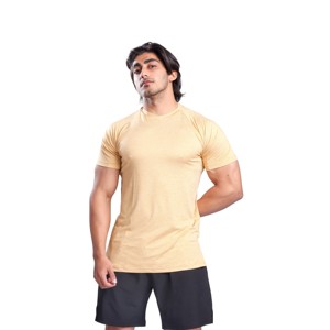Camisetas de Gimnasio de Manga Corta para Hombre, Corte Ajustado, Tejido Jersey de Spandex/Poliéster, Transpirable y de Secado Rápido, Ecológico - Product Image 1