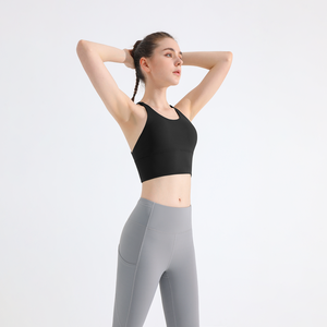 Top Deportivo Corto para Mujer con Espalda Cruzada, Elástico en 4 Direcciones, Soporte Medio para Entrenamiento - Product Image 1