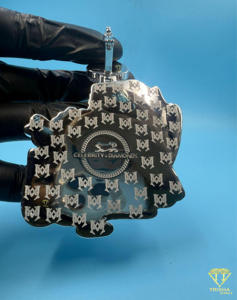 Collar Hip Hop con Colgante de Bolsa de Dinero Iced Out, Diseño Personalizado, Chapado en Oro de 18k, Cadena Bling de Moissanita, Plata 925, Joyería de Lujo, Regalo - Product Image 4