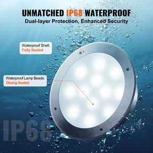 Luce LED RGBW per Piscina 120V AC 40W, Lampada da Incasso per Piscina e Spa da 10 Pollici, Cavo Subacqueo da 50 Piedi, Telecomando, Cambio Colore - Product Image 4