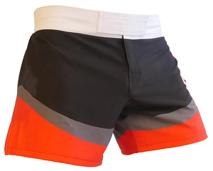 Men's Boxing Compression Shorts <b>Heat</b>-Transfer Printing Black Orange White Logo <b>Back</b> Athletic Fit 100% Polyester Moisture Adults - Product Image 3