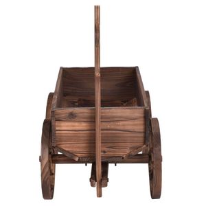 Support de pot de fleurs sur roulettes en bois pour pots et jardinières d'extérieur - Product Image 5