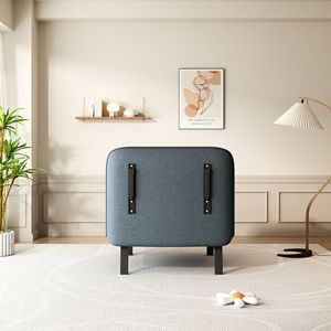Poltrona Letto Convertibile 31,5 Pollici, Divano Pieghevole a Tre Sezioni con Schienale Regolabile e Cuscino, Chaise Longue per il Relax, Struttura in Acciaio Resistente - Product Image 5