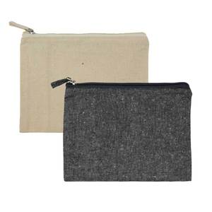 Pochette zippée en coton simple et écologique multi-usages 6 oz - Product Image 1