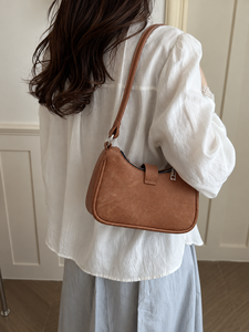 Brown PU Gothic Waterproof Shoulder <b>Bag</b> for Women Single Strap Top Handle Crossbody Purse Birthday Halloween Daily Use - Product Image 4