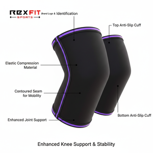 Attelle de coude en néoprène Rexfit Sport Premium 5 mm pour la musculation, le développé couché et la protection des articulations - Product Image 5