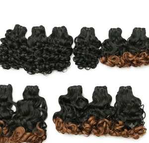 Extensions de cheveux humains blonds blanchis à double trame pour tressage - Product Image 3