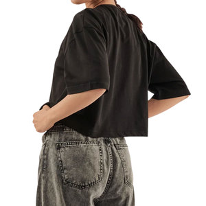 เสื้อครอปท็อปสตรีทแวร์ทรงโอเวอร์ไซส์ ไหล่ตก ทรงบ็อกซี่ แขนสั้น ผ้าฝ้ายลำลอง เสื้อหลวมๆ เสื้อครอปท็อปโอเวอร์ไซส์ผู้หญิง รุ่นปี 2026 - Product Image 4