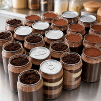 Bocaux en Plastique Transparent Personnalisés OEM/ODM Jetables avec Logo pour Gâteaux, Lait, Desserts, Chocolat, Jus, Smoothies – Boîtes PET avec Couvercles Entièrement Ouvrables