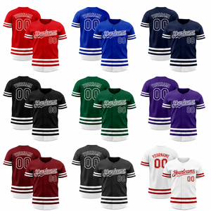Custom Youth Baseball Jersey OEM ODM Kids <b>Button</b> Down Baseball Shirt For Teams Schools Leagues Kids Soccer Uniform - Product Image 2