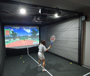 Simulador de tenis para interiores, máquinas de tenis, simulador de tenis, máquinas de entrenamiento de tenis, jaula de bateo, simulador de béisbol para interiores con pantalla - Product Image 2