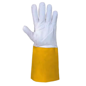 Excellent TIG Welding Safety <b>Gloves</b> CE Certified Thickness Safety Cuff <b>Long</b>-Lasting Cow Split Leather Goat Grain - Product Image 3