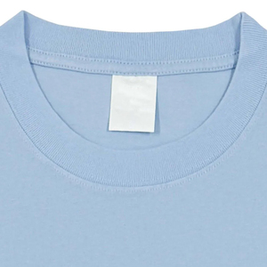 T-shirt homme bleu clair à col rond, manches courtes, coupe classique, décontracté, couleur unie, tricoté, design uni, effet dégradé, t-shirt homme bleu clair - Product Image 5