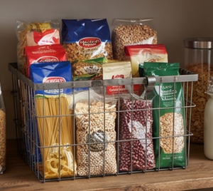 Panier de rangement artisanal en fil métallique rectangulaire avec poignées, rustique, multi-usages, pour l'organisation et le rangement - Product Image 4