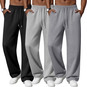 <b>Men's</b> Corduroy Drawstring Pants Straight Leg <b>Loose</b> Fit Mid Waist Printed Casual <b>Trousers</b> - Product Image 5