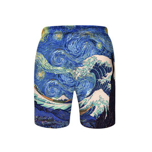 Shorts décontractés pour hommes, fabriqués en usine, design personnalisé avec votre propre logo, sublimation mi-longue, confortables, tendance, 100% coton, séchage rapide - Product Image 3