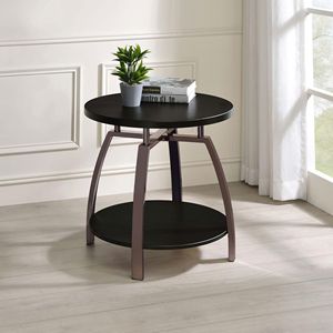 Tavolino da Caffè Grigio Scuro e Nichel Nero, Design Elegante per Tavolino d'Appoggio - Product Image 1