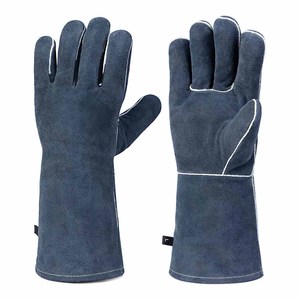 Gants de soudure en cuir de vachette de qualité supérieure, protection industrielle des mains, lutte contre les incendies, construction, barbecue - Product Image 2