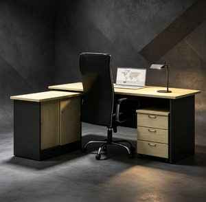 Modern Rectangular Office <b>Desk</b> Storage Cabinet Modular Design Freestanding Wood Material for Commercial Use AY Office System - Product Image 1