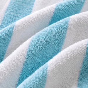 Toalla de playa personalizada de algodón suave a rayas, toalla de baño de algodón suave de secado rápido, hecha a medida, lista para personalizar. - Product Image 6