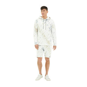 Conjunto Deportivo Personalizado de 2 Piezas para Hombre, Primavera, 100% Algodón, Felpa Transpirable, Informal, con Sudadera con Capucha y Pantalones Cortos - Product Image 1