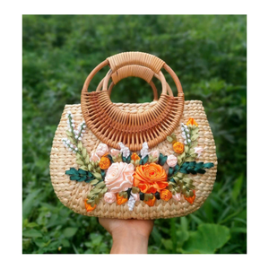 99 GOLD DATA Catarina Bohemian <b>Water</b> Hyacinth Crossbody Handbag Vintage Fashion Design Zipper Eco-friendly Summer Portable - Product Image 2