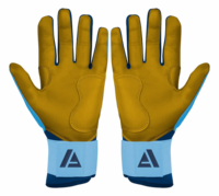 Guantes de bateo de béisbol de cuero genuino para adultos y jóvenes, guantes de bateo de softbol de alta calidad con cierre de gancho y bucle