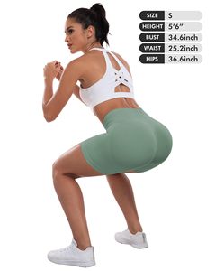 Sports Yoga Shorts For Women Workout Gym Biker Shorts High Waisted Tummy Control Butt Lifting Running <b>Booty</b> Scrunch Butt Shorts - Product Image 6