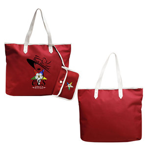 Bolsa de Mano Impermeable Color Granate con Cierre de Cremallera, Estilo OES, Eastern Star, Si-star, Sassy & Classy, Orden del Estrella del Este - Product Image 1