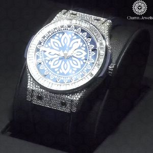 Montre de luxe pour homme Charm Jewels, boîtier en acier inoxydable de 40 mm, cadran en verre, mouvement mécanique analogique, date automatique, étanche 10 bars - Product Image 3