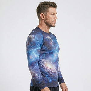 Best Quality Custom Sublimation Printed Rash Guard Eco-Friendly Anti-Bacterial Quick Dry <b>Long</b> <b>Sleeve</b> MMA Rash Guard for Men - Product Image 3