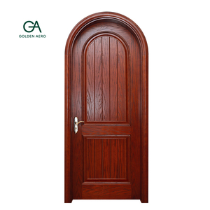 Puerta Interior de Madera Sólida Golden Aero con Arco Superior, Diseño Tradicional, Acabado de Superficie, Operación Manual, para Dormitorio - Product Image 2