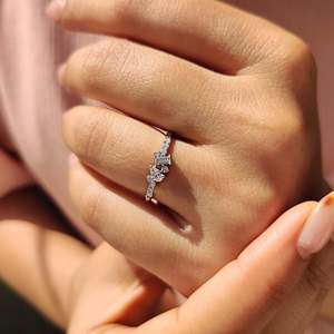 Mixed Cut Moissanite <b>Diamond</b> <b>Ring</b> for Women - Product Image 4