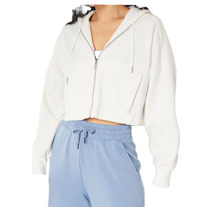 Sudadera con Capucha de Forro Polar para Mujer, Cuello Redondo, Estilo Informal, Lavado Ácido, Bordado con Insignia, Logotipo Impreso, Mezcla de Algodón/Poliéster de Alta Calidad - Product Image 1