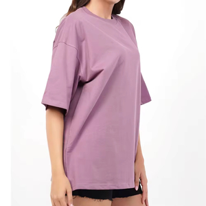 Nouveau design 2026 – T-shirts longs unis et respirants pour femmes en polyester/coton, personnalisables (couleur et logo) avec option OEM - Product Image 5