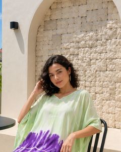 High Quality Designer Rayon Solid Daily Casual <b>Kaftan</b> for Women Sweetheart Neck 3/4 Sleeve <b>Summer</b> Regular Fit Washable - Product Image 5