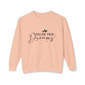 Sudadera ligera unisex con cuello redondo Follow Your Dreams - Product Image 3