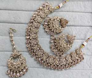 Elegant High Quality Brass Bridal Engagement Wedding Anniversary Party Gift Ethnic Fashion Rhodium Plated Zircon Jewelry <b>Set</b> - Product Image 1