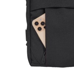Sac bandoulière noir pour homme et femme, style urbain, avec sangle ajustable et compartiment pour téléphone portable - Product Image 4