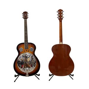 Chitarra Resonator in Metallo Full-Size per Principianti con Manico Circolare e Preamplificatore Integrato - Ideale per Stili Musicali Tradizionali - Product Image 3